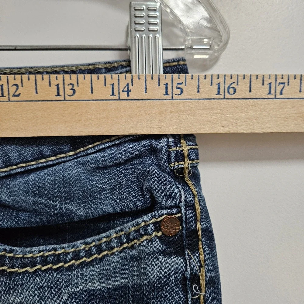 BKE Jeans Women 28 Blue Stella Bootcut Low Rise Stretch BKL5295R Medium Wash - Picture 6 of 11